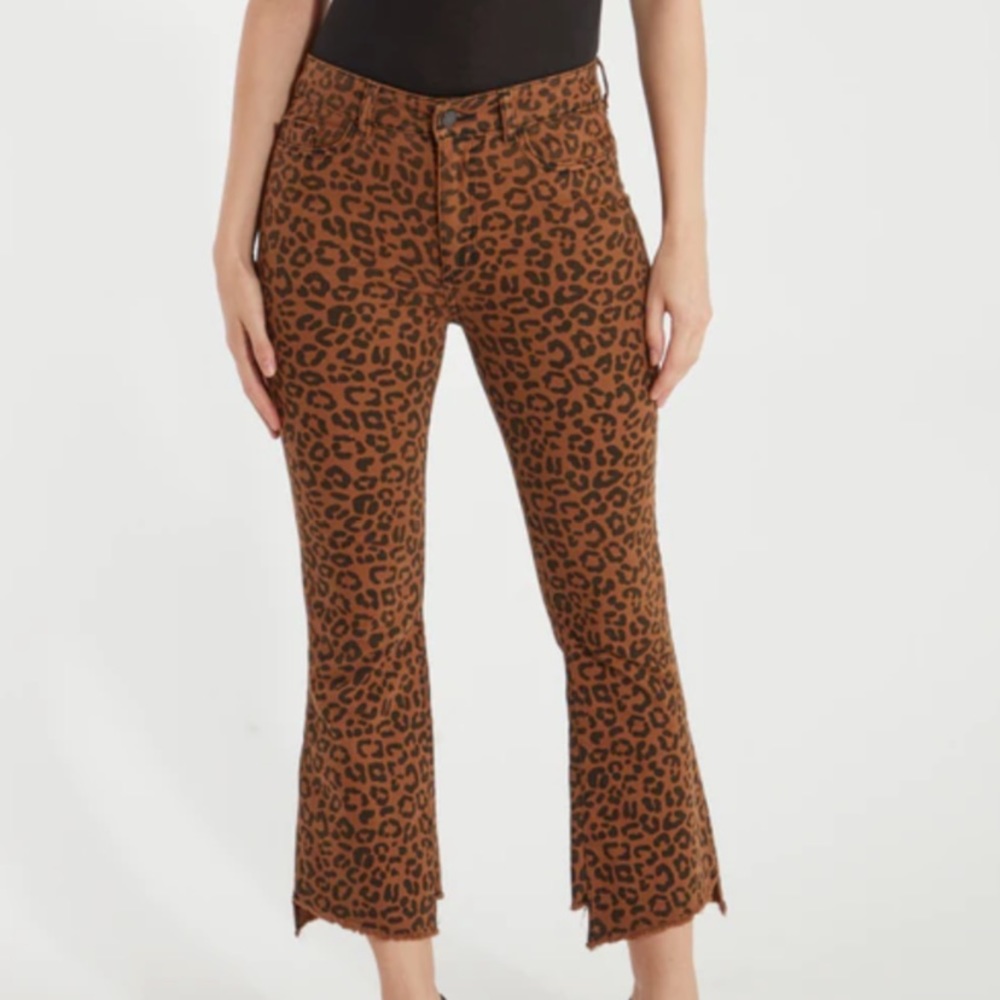 Cheetah print jeans